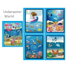 쿠쿠스토어 1pcs 마법의 책 물 그리기 몬테소리 장난감 재사 가능한 색칠하기 감각 조기 교육, 03 2