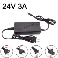 24V 3A 3000ma 전원 공급 장치 AC DC 어댑터 변환기 충전기 100-240V CCTV 카메라에 대 한 스위칭 LED 스트, 02 영국 플러그