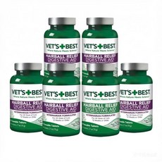 베츠베스트 VET'S Best 고양이 헤어볼 완화 츄어블 정, 60정, 헤어볼+장건강, 6개
