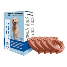 Kuchae 애완동물 방충 목걸이 모기 진드기 퇴치 차단 필수템, 강아지 오렌지63.5cm, 4개