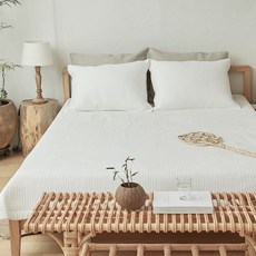 Modern House 羅紋保潔床毯 象牙白 150*200