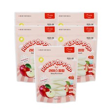 라이스팝팝 유기농 쌀과자 떡뻥, 20g, 5개, 사과