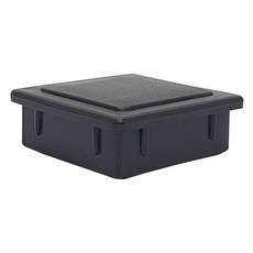 각파이프 마감캡 사각캡 각관캡 검정 PVC 50X50, 1개