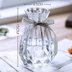 透明玻璃花瓶 30CM大號斜紋款, 14鑽石小號14 7,大號