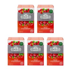 아마드티 와일드 스트로베리 허브티 20개입 5개 Ahmad Tea