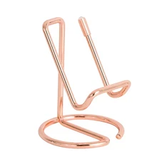 명함 홀더 주최자 사무실 책상 디스플레이 스탠드 메모 카운터 액세서리 탁상 선반 홈 카드 홀더 보관, 04 Rose Gold