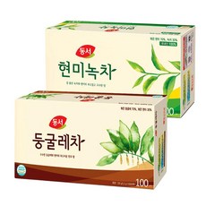 동서 현미 녹차 1.5g 100T+동서 둥글레차 1.2g 100T, 200개, 1개