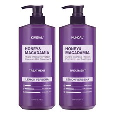 쿤달 허니 앤 마카다미아 헤어 트리트먼트 레몬버베나향, 1.058L, 2개
