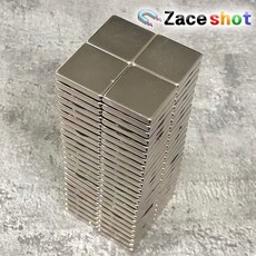 [제이스샷] 길이 20mm x 폭 20mm x 두께 3mm 사각 네오디뮴 자석, 96개, 실버
