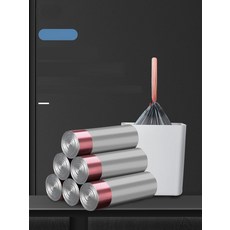 [튼튼한 리필] 쓰레기통 종량제 봉투 20리터 조임끈 대형 휴지통, 10. 100매  증정, 두꺼움