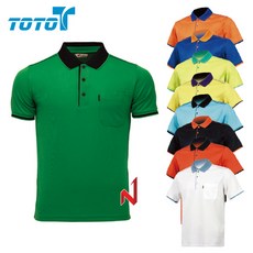 토토 반팔티 쿨론 미니홈 단추 배색 카라 9색상 공용