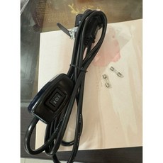 鹽燈線 BSMI認證 UL認證 耐400度高溫燈頭 保險絲插座 電線加粗 三段式調光 E12燈座 線長180cm, 1個, 三段式電線搭配保險絲*2