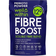 Well Within Fibre Boost Prebiotic Powder [영국발송] 웰 위딘 파이버 부스트 프리바이오틱스 분말 파우더 수용성 200g, Soluble Fibre