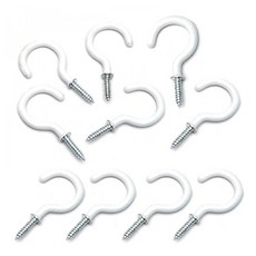 아이베란다 걸고리 물음표고리 벽 천정 후크 훅 걸이 30x15mm, 10개, 화이트