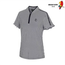 마코 (여성)ST패턴 집업 반팔 티셔츠_MMW2TH03