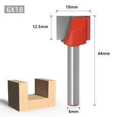 GDLICI 6/8mm 목재 커터 청소 바닥 조각 비트 솔리드 카바이드 CNC 밀링, 14 6x18mm