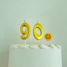 썸원파티 숫자초 90 + 스마일초(5개입) 구순 생일초 생신잔치