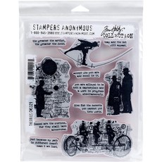 Stampers Anonymous Tim Holtz 클링 마운트 스탬프 - 이론, Stampers AnON 온ymous Tim Holtz