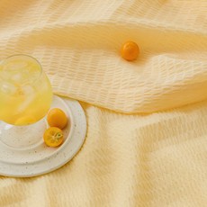 국내생산 아이스 썸머 시어서커 여름홑이불, 레몬옐로우