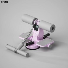 DFMEI 昌峯仰臥起坐輔助器腹肌馬甲線雙盤男女加厚泡卷腹拉力器健身器材, 如圖, 402款卷腹器【雙吸盤計時器+拉力繩】紫色