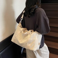 大容量手提運動旅行包 輕便健身瑜伽出差行李收納包, 白色, 1個