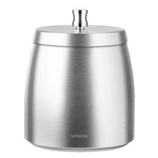 베니온 스테인리스 냄새차단 뚜껑 재떨이, 실버, 1개