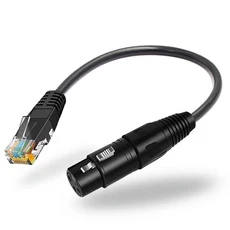 XLR 3핀에서 RJ45 네트워크 케이블 어댑터 디지털 오디오 및 2코어 여성 신호선 DMX512 커넥터 0.3M, 01 30cm, 03 Female to RJ45 M