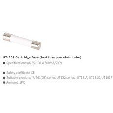 UNI-T UT61 原廠專用保險絲 500mA 陶瓷保險絲 UT61E UT61D 適用, 1個, 10A,個人使用
