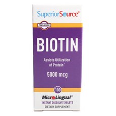 Superior Source 生物素 5000mcg 錠, 1個, 單一商品, 100錠