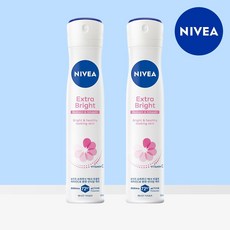 니베아 데오드란트 스프레이 엑스트라 브라이트, 200ml, 2개