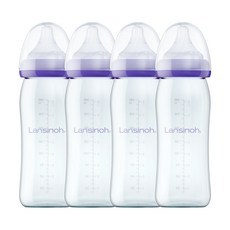 란시노 유리젖병 240ml 4P 신생아 아기 배앓이 방지