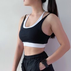 妃雪森 撞色拼接運動內衣 瑜珈服 運動背心 速乾 排汗 防震 女