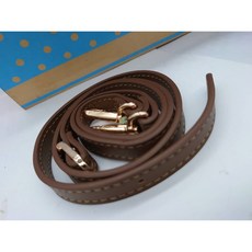 皮革背帶 1.5公分 總長117公分 斜背帶 肩背帶, 1個, 淺金色+ 淺咖啡色皮革