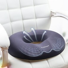 도넛방석 메모리폼 임산부 회음부보호 치질 엉덩이 방석, 1개, spdj 블랙