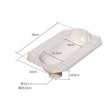 老街口 塑料蹲便器套 家用蹲坑式便池 廁所衛生間防臭沖水大便器蹲廁馬桶, ABS蹲便器