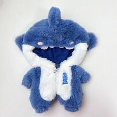 2010cm娃衣棉花娃娃衣服外套可愛毛絨鯊魚連帽包腳連體衣替換, 1個, 20cm