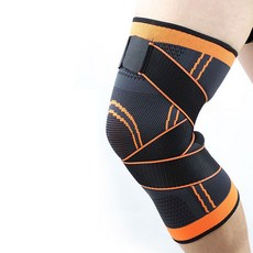 무릎보호대 등산 헬스 관절 러닝 니슬리브 슬개골 아대 축구 농구 배구, 무릎보호대 오렌지, 2XL, 1개