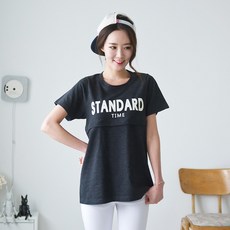 반팔 수유 스탠다드티