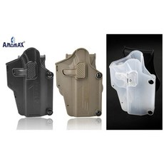 AMOMAX通用快拔槍套 腰掛款 G17、M9、1911、XDM、CZ75『黑、沙、透明』【右手版】, 38353-[沙色~右手版], 1個