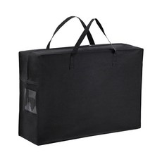 접이식 매트리스 보관 가방 3단 메모리 폼 매트리스용 휴대용 케이스 편리한 이동 및 여행 (10.2cm(4인치) 풀 매트리스에 적합 블랙) 161151