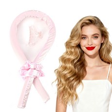 無熱捲髮神器 輕鬆打造大波浪 睡眠捲髮棒 髮型DIY, 粉色【輕鬆打造大波浪】★不傷發質★送夾子, 捲髮器