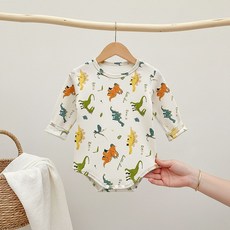 寶寶純棉連體衣新生兒舒適長袖哈衣嬰兒衣服男女寶卡通超萌爬爬服