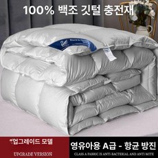 구스이불 이불 겨울 두꺼운 한파용 폴란드 호텔침구 힐튼, 듀폰 그레이