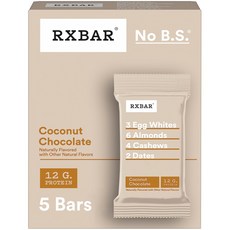 RXBAR 단백질바 단백질 12g 글루텐 프리 스낵 코코넛 초콜릿 (5개) 258g, 1세트