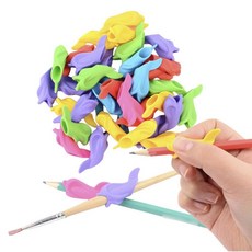 하루한점 실리콘 펜그립 연필그립 1개 색상랜덤 굳은살방지