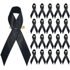 근조리본 2 - 4일 이내에 배송됩니다., 40개 포장, 1개, 검정색