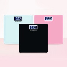 노바리빙 컬러 백라이트 사각 미니 체중계, 블랙, 1개