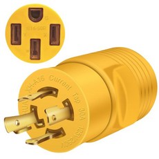 NEMA L14-30P에서 14-50R로 변환하는 발전기용 RV/전기차 어댑터 코드 4극 30암페어에서 50암페어 트위스트 잠금형 테슬라 모델 S/3/X/Y 충전용 캠퍼 발전기, NEMA L14-30P에서 14-50R로 변환하는 발전