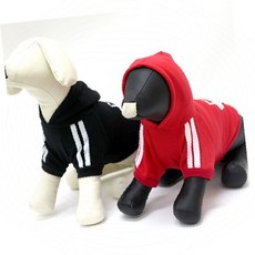 반려견 후드 티셔츠 줄무늬 패턴 강아지 의류 옷, 1개, 상세페이지 참조
