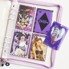 SANS 탑로더 바인더 대지 믹스 포카 꾸미기 4colors Y2K 키치 배경지 10장, 1세트, 퍼플